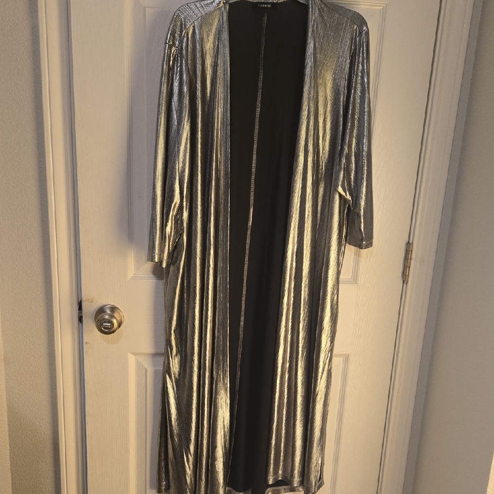 Torrid Shimmering Silver Longline Tunic
